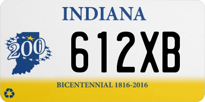 IN license plate 612XB