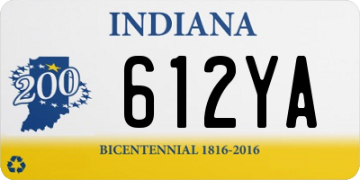 IN license plate 612YA