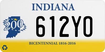 IN license plate 612YO