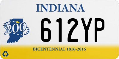 IN license plate 612YP