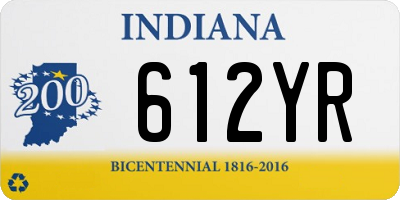 IN license plate 612YR