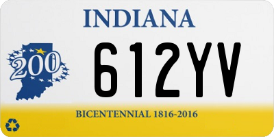 IN license plate 612YV