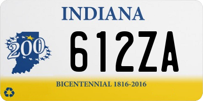 IN license plate 612ZA