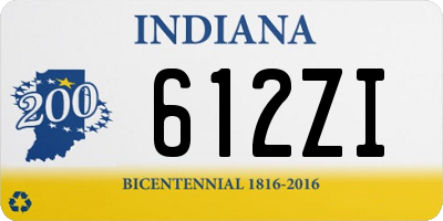 IN license plate 612ZI