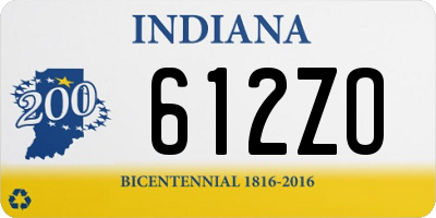 IN license plate 612ZO