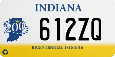 IN license plate 612ZQ