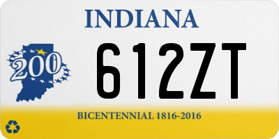 IN license plate 612ZT