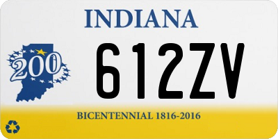 IN license plate 612ZV