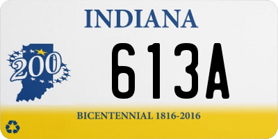 IN license plate 613A