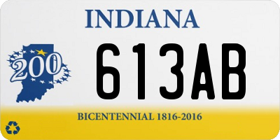 IN license plate 613AB