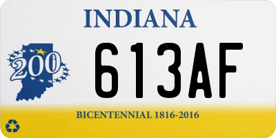 IN license plate 613AF