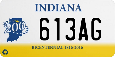 IN license plate 613AG