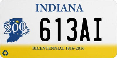 IN license plate 613AI