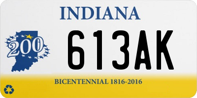 IN license plate 613AK