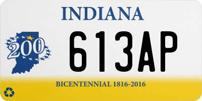 IN license plate 613AP