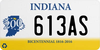 IN license plate 613AS