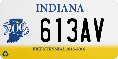 IN license plate 613AV