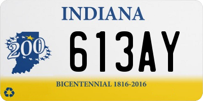 IN license plate 613AY
