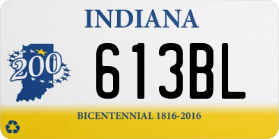 IN license plate 613BL