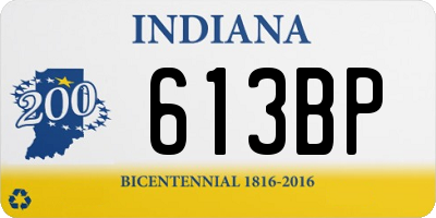 IN license plate 613BP