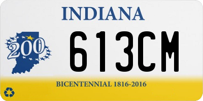 IN license plate 613CM