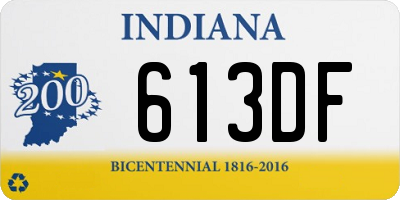 IN license plate 613DF