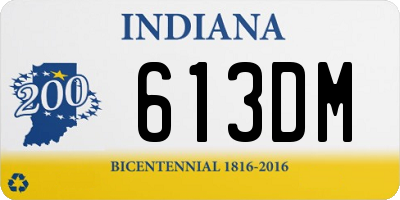 IN license plate 613DM