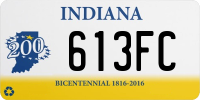 IN license plate 613FC