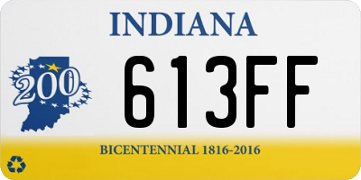 IN license plate 613FF