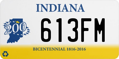 IN license plate 613FM