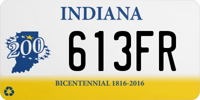 IN license plate 613FR