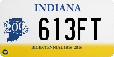 IN license plate 613FT