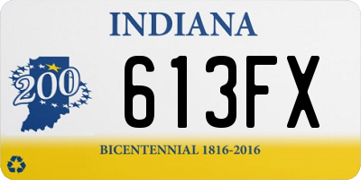 IN license plate 613FX