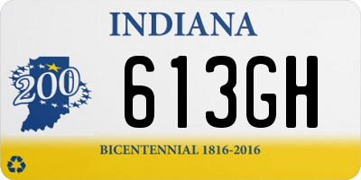 IN license plate 613GH