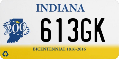 IN license plate 613GK