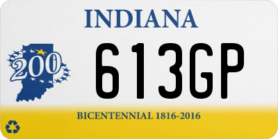 IN license plate 613GP