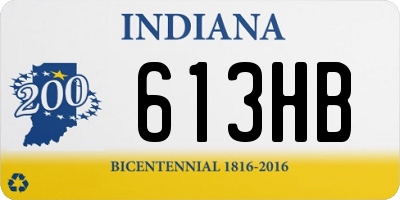 IN license plate 613HB