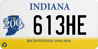 IN license plate 613HE