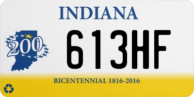 IN license plate 613HF