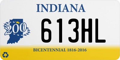 IN license plate 613HL