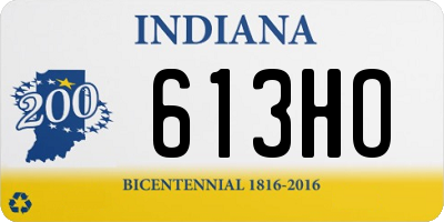 IN license plate 613HO