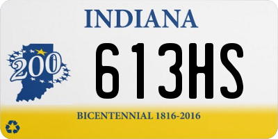 IN license plate 613HS