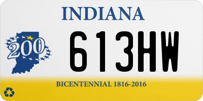 IN license plate 613HW