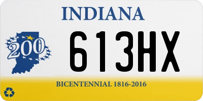 IN license plate 613HX