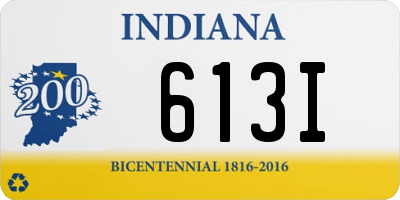 IN license plate 613I