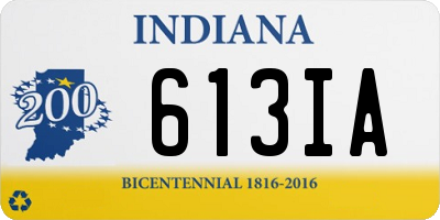 IN license plate 613IA