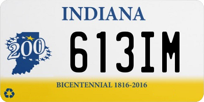 IN license plate 613IM