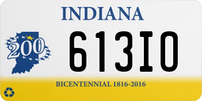 IN license plate 613IO