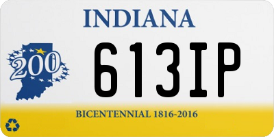 IN license plate 613IP