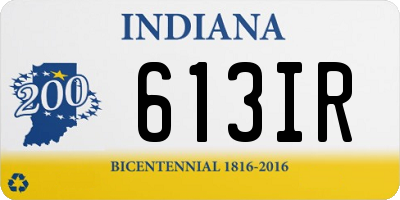 IN license plate 613IR